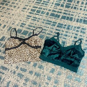 SHEIN silk and lace tank tops